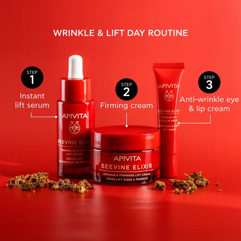 Apivita Beevine Elixir Eye & Lip cream интензивен лифтинг крем за околоочния контур против бръчки и тъмни кръгове 15 мл.