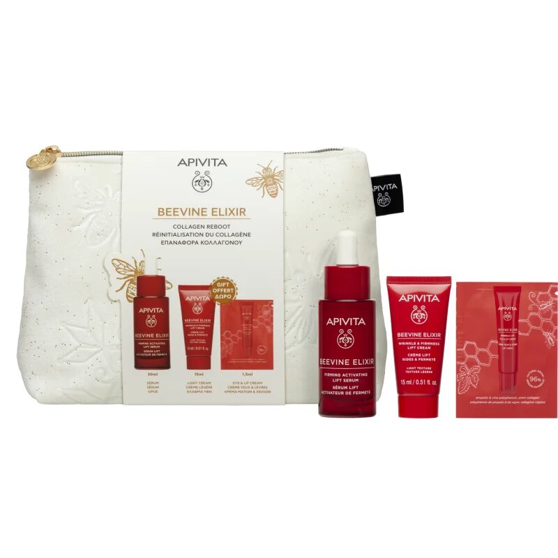 Apivita Beevine Elixir Gift Pouch коледен подаръчен комплект за стягане на кожата