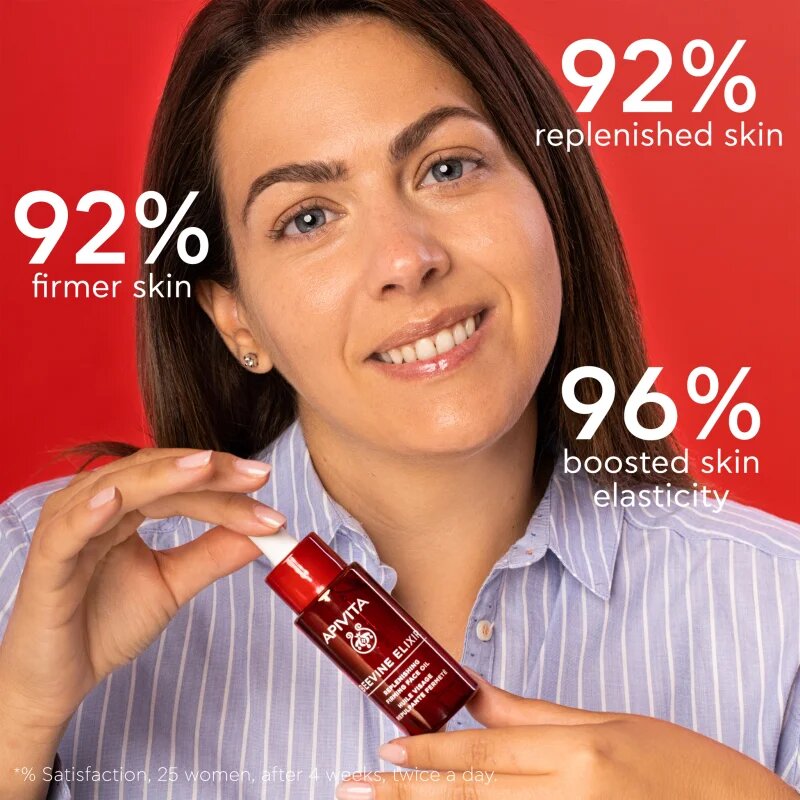 Apivita Beevine Elixir Replenishing Face Oil подхранващо масло за лице с ревитализиращ ефект 30 мл.