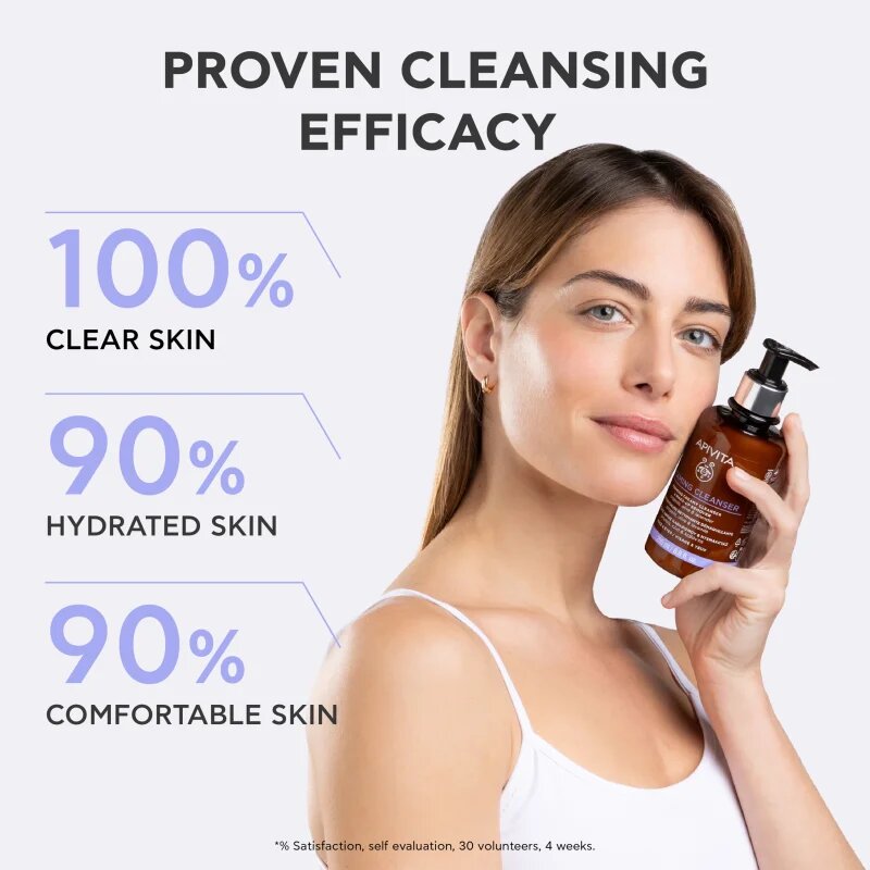 Apivita Cleansing Foaming Cleanser нежна почистваща пяна 200 мл.