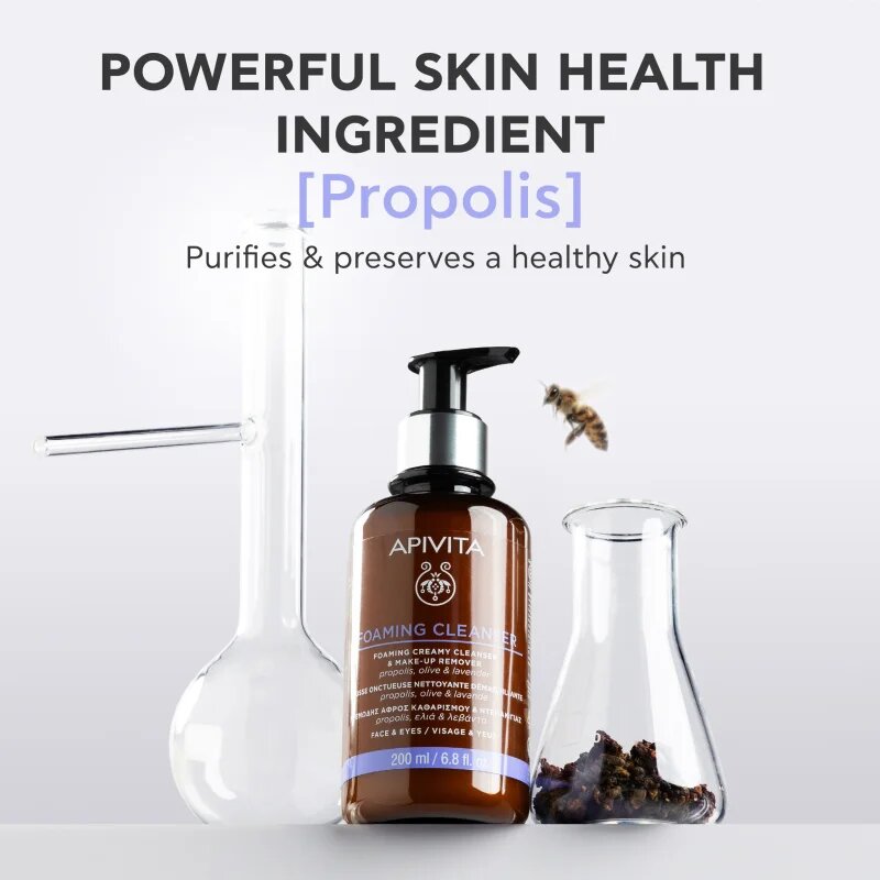 Apivita Cleansing Foaming Cleanser нежна почистваща пяна 200 мл.
