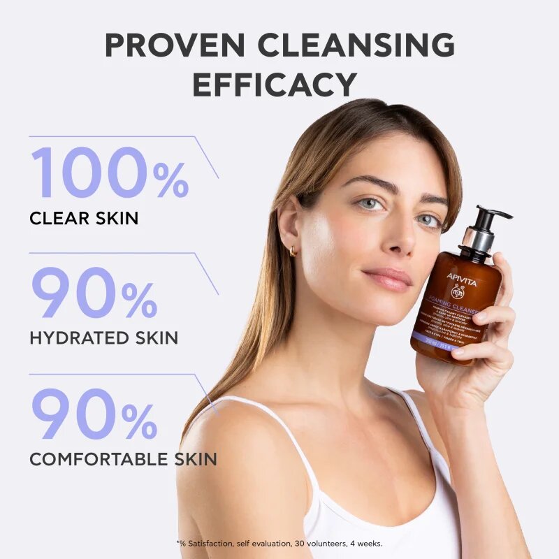 Apivita Cleansing Foaming Cleanser нежна почистваща пяна 300 мл.