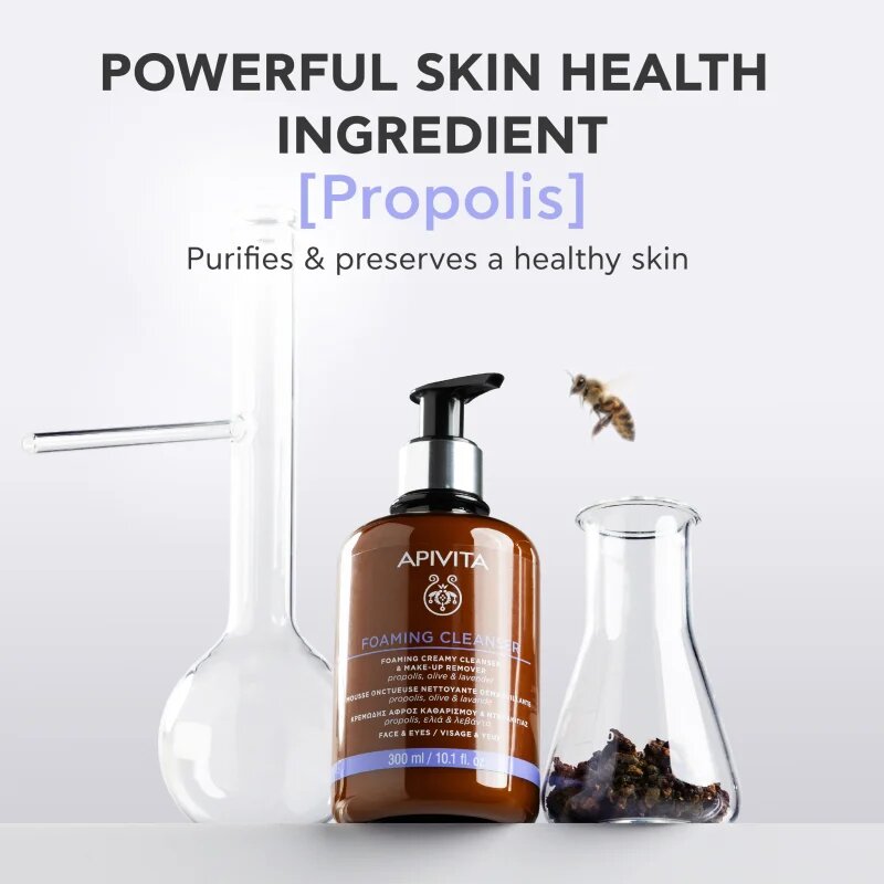 Apivita Cleansing Foaming Cleanser нежна почистваща пяна 300 мл.