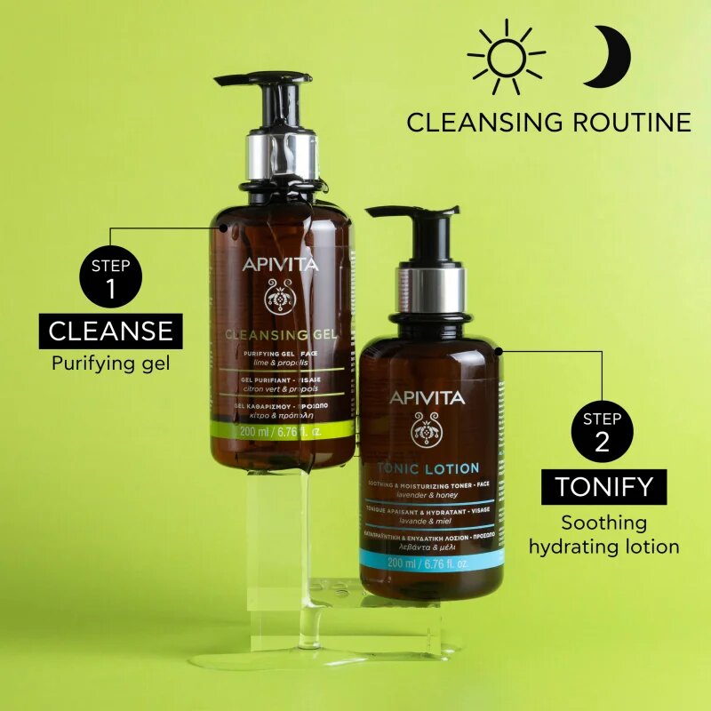 Apivita Cleansing Gel for Oily Skin почистващ гел за смесена и мазна кожа 200 мл.