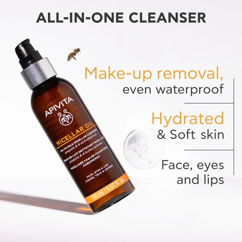 Apivita Cleansing Micellar Oil почистващо и премахващо грима масло 150 мл.