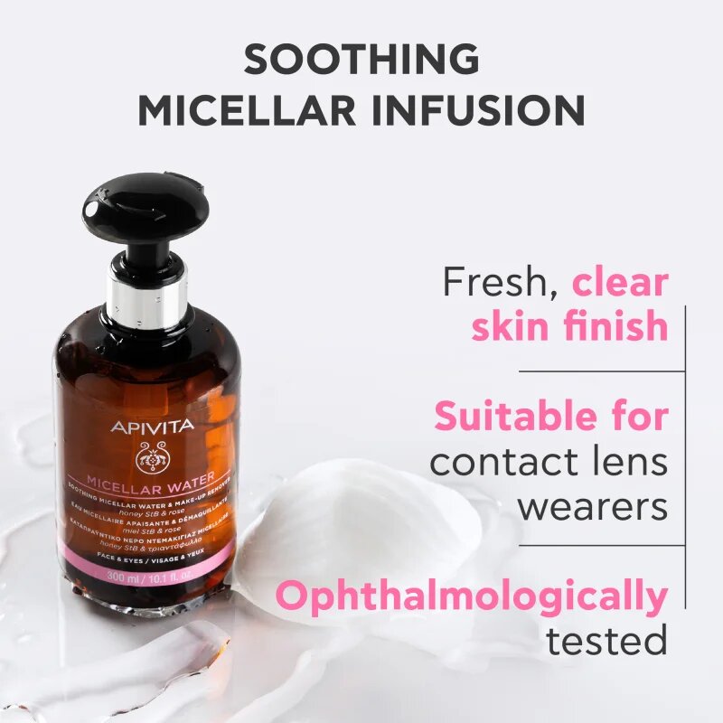 Apivita Cleansing Micellar Water успокояваща мицеларна вода за лице и очи 300 мл.