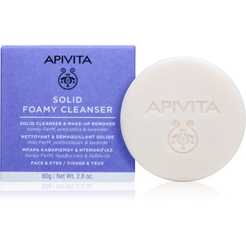 Apivita Cleansing Solid Foamy Cleanser почистващ твърд сапун с хидратиращ ефект 80 гр.