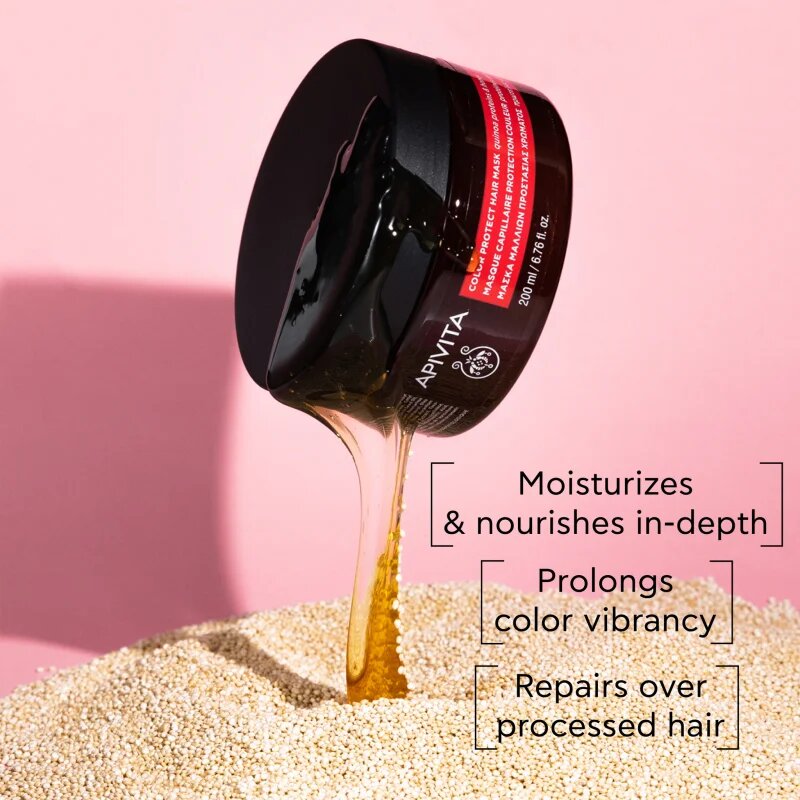 Apivita Color Seal Color Protect Hair Mask маска за коса за защита на цветовете 200 мл.