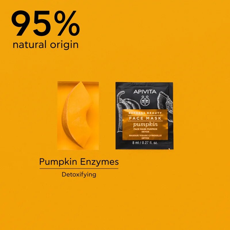 Apivita Express Beauty Detox Face Mask Pumpkin детоксикираща маска за лице 2x8 мл.