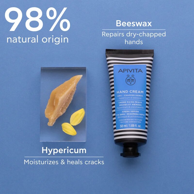 Apivita Hand Care Hand cream for Dry-Chapped Hands крем за ръце за суха и чувствителна кожа с хидратиращ ефект 50 мл.