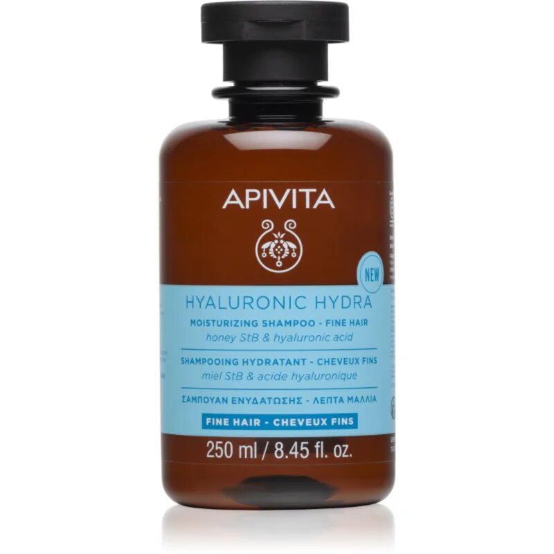 Apivita Hyaluronic Hydra Fine Hair Moisturizing Shampoo хидратиращ шампоан за фина коса 250 мл.
