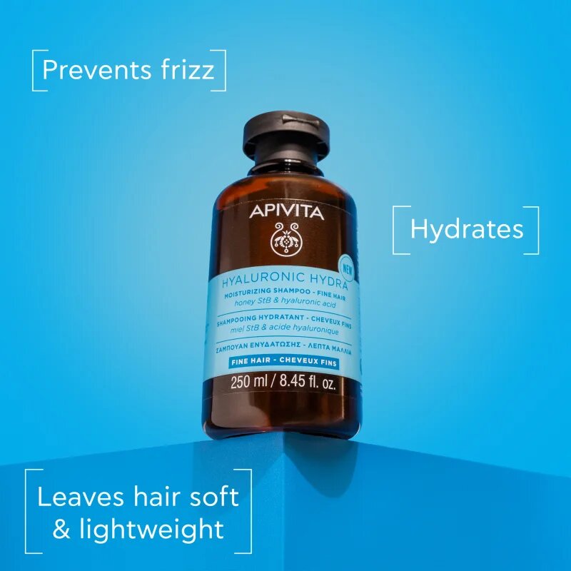 Apivita Hyaluronic Hydra Fine Hair Moisturizing Shampoo хидратиращ шампоан за фина коса 250 мл.