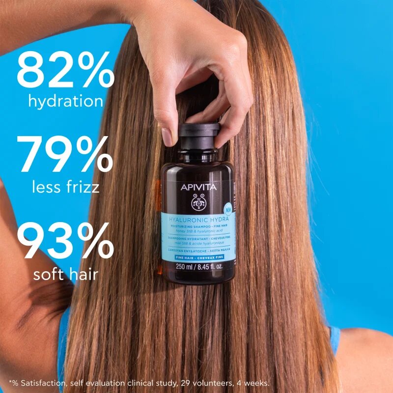 Apivita Hyaluronic Hydra Fine Hair Moisturizing Shampoo хидратиращ шампоан за фина коса 250 мл.
