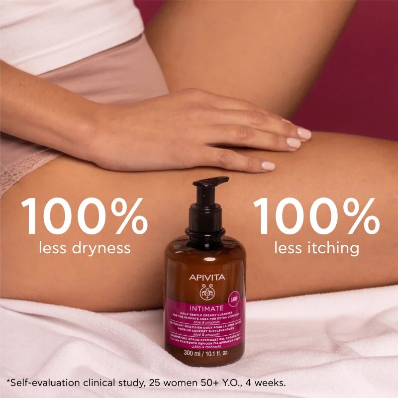 Apivita Intimate Lady Creamy Cleanser нежен гел за интимна хигиена за ежедневна употреба 300 мл.