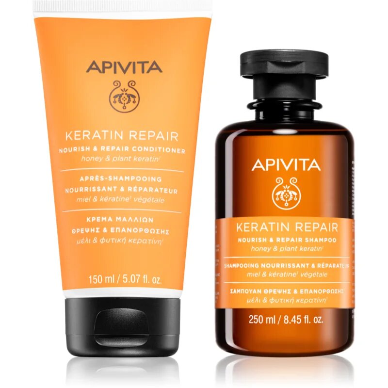 Apivita Keratin Repair Duo комплект за подхранване и хидратация