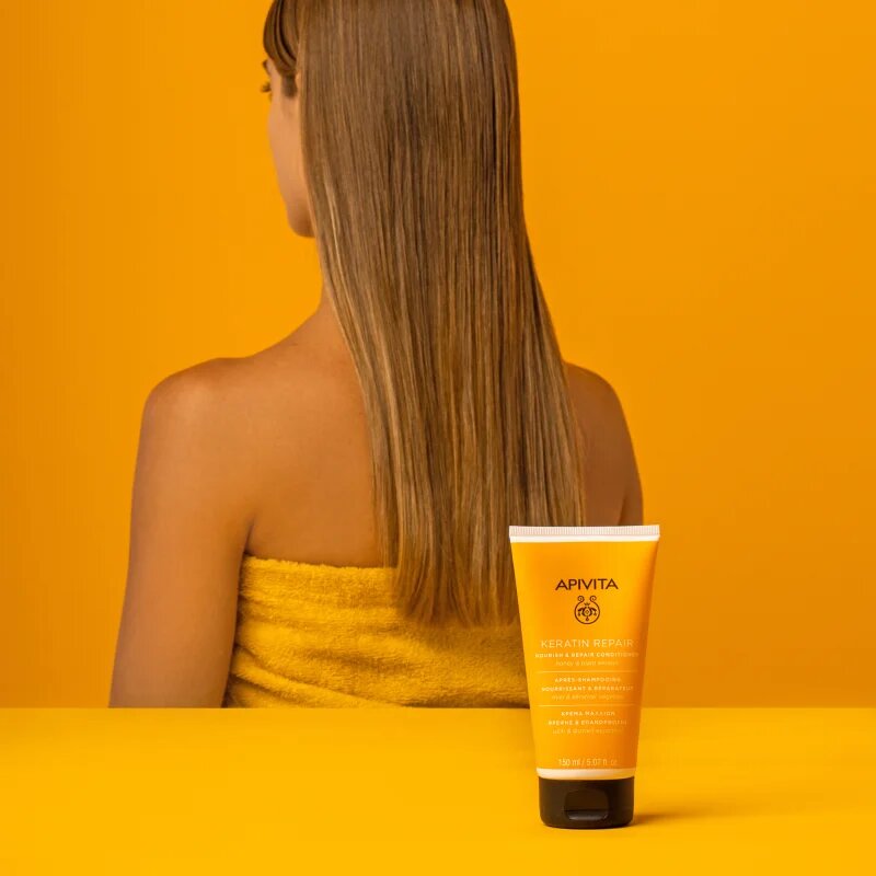 Apivita Keratin Repair Nourish Repair Conditioner кератинов възстановяващ балсам за суха и увредена коса 150 мл.