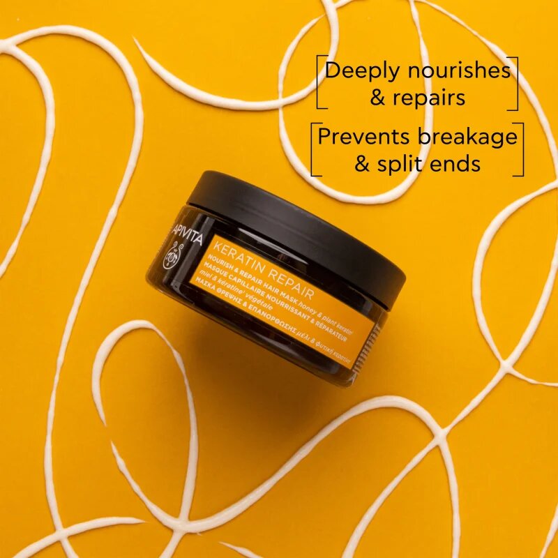 Apivita Keratin Repair Nourish Repair Hair Mask възстановяваща маска за увредена коса с кератин 200 мл.