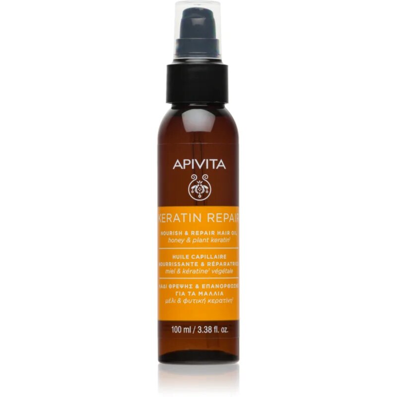 Apivita Keratin Repair Nourish Repair Hair Oil олио за коса за суха и увредена коса 100 мл.