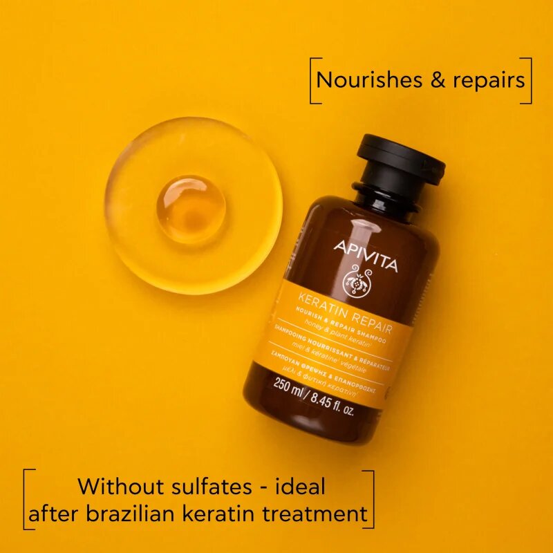 Apivita Keratin Repair Nourish Repair Shampoo почистващ шампоан 250 мл.