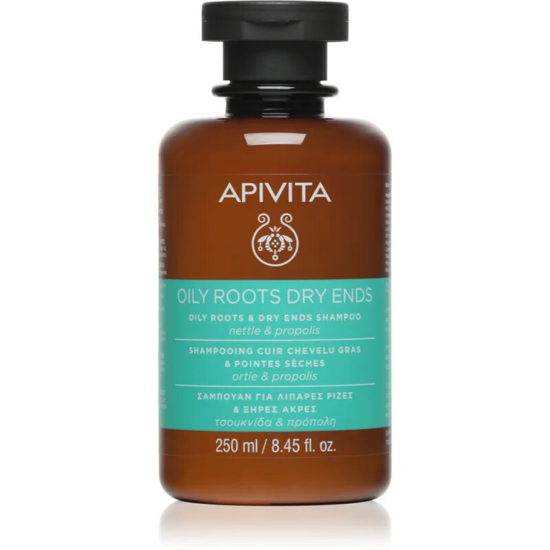 Apivita Oily Roots & Dry Ends Shampoo шампоан за мазен скалп и сухи краища на косата 250 мл.