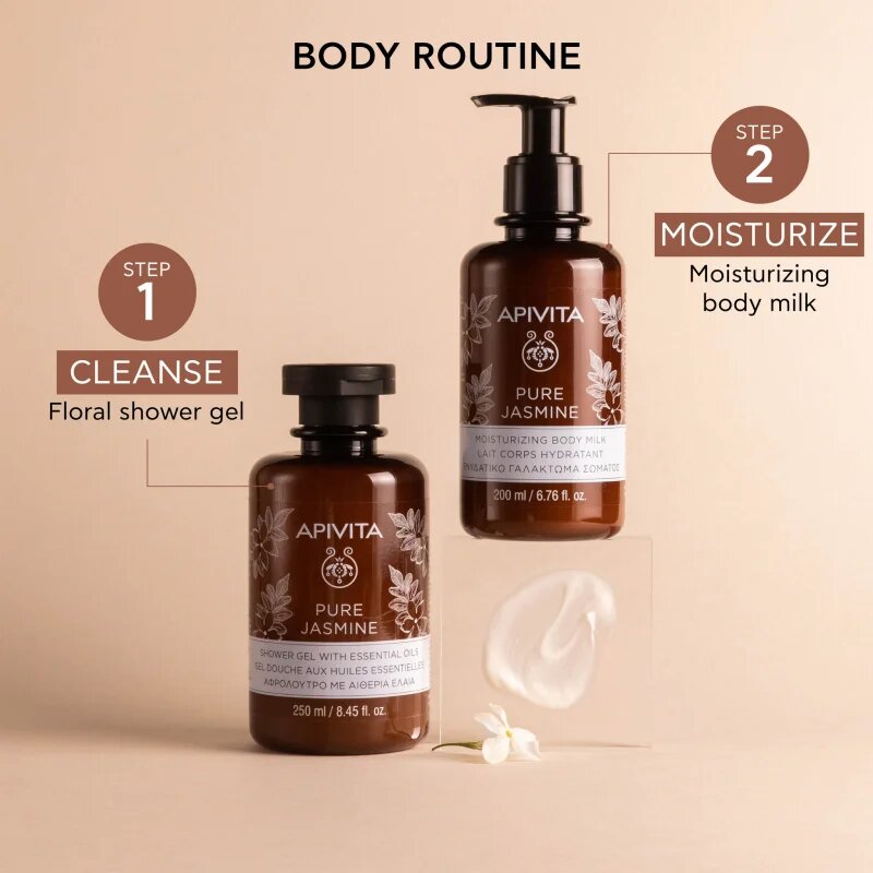 Apivita Pure Jasmine Body Milk хидратиращо мляко за тяло 200 мл.