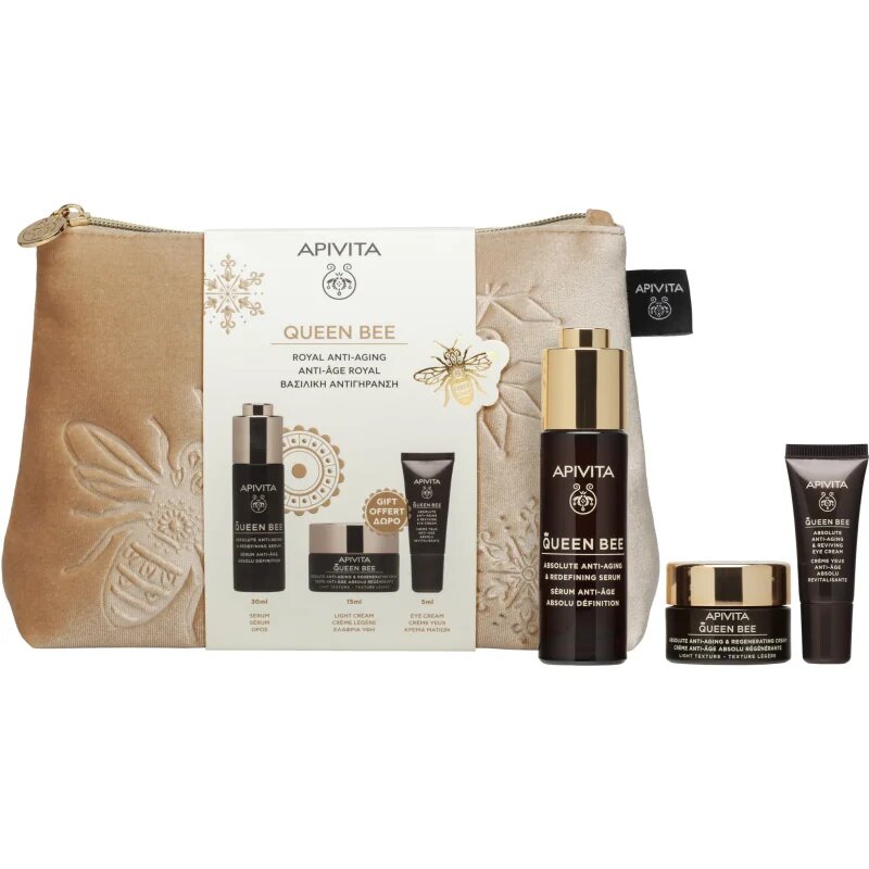 Apivita Queen Bee Gift Pouch подаръчен комплект против бръчки