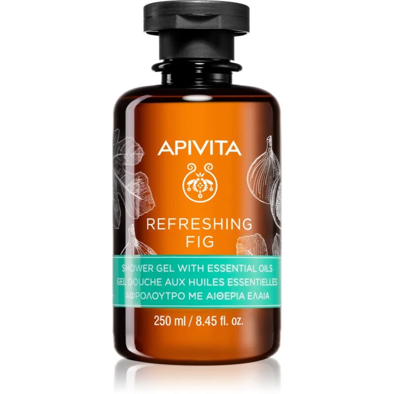 Apivita Refreshing Fig Shower Gel освежаващ душ гел с есенциални масла 250 мл.