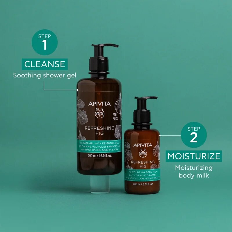 Apivita Refreshing Fig Shower Gel освежаващ душ гел с есенциални масла 250 мл.