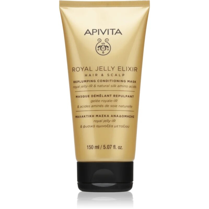 Apivita Royal Jelly Elixir Replumping Conditioning Mask балсам и маска 2 в 1 150 мл.