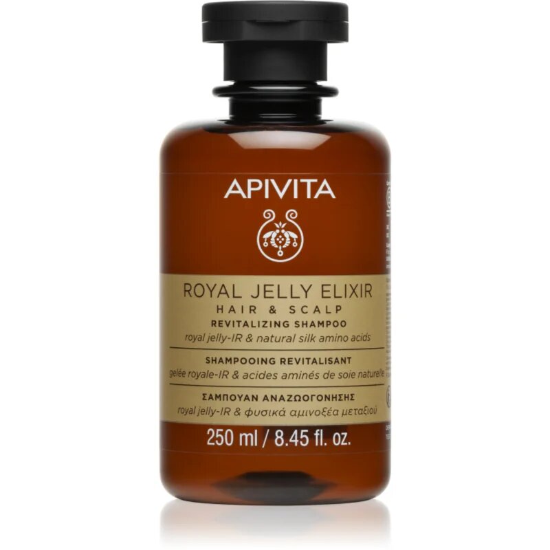 Apivita Royal Jelly Elixir Revitalizing Shampoo ревитализиращ шампоан против признаците на стареене на косата 250 мл.
