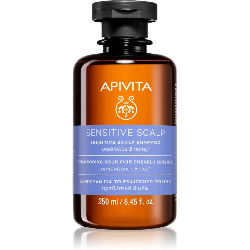 Apivita Sensitive Scalp Shampoo шампоан за чувствителна и раздразнена кожа на скалпа без сулфати 250 мл.