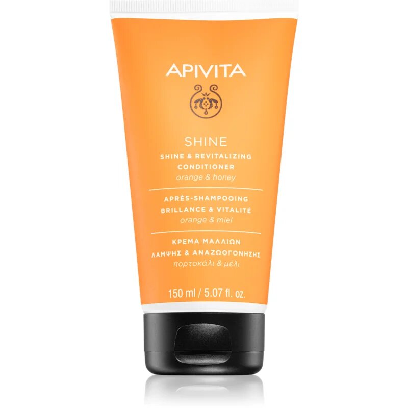 Apivita Shine Revitalizing Conditioner съживяващ балсам за озаряване на коса без блясък 150 мл.
