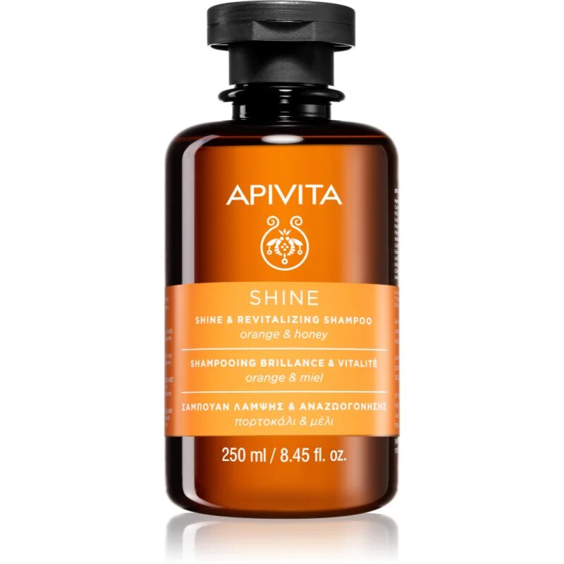 Apivita Shine Revitalizing Shampoo ревитализиращ шампоан за подсилване и блясък на косата 250 мл.