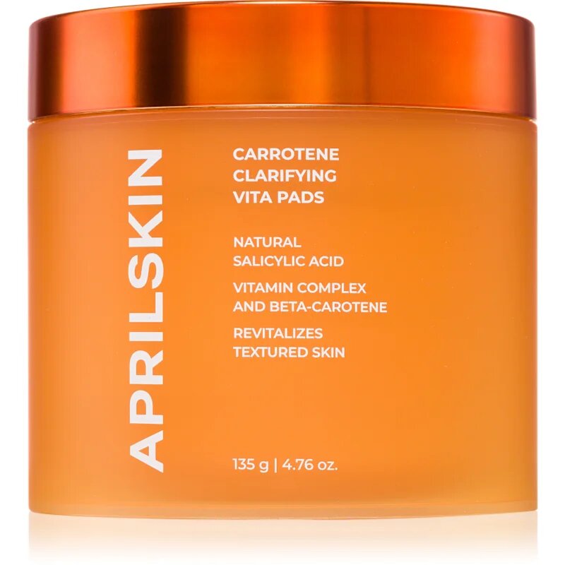 APRILSKIN Carrotene Clarifying Vita Pads почистващи тампони за мазна кожа склонна към акне 60 бр.