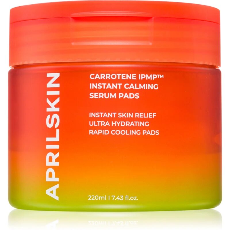 APRILSKIN Carrotene IPMP Instant Calming Serum Pads почистващи тампони с успокояващ ефект 80 бр.