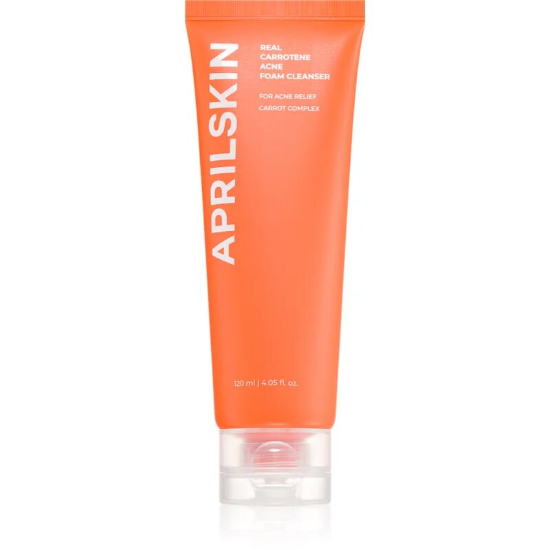APRILSKIN Real Carrotene Acne Foam Cleanser дълбокопочистваща пяна за кожа с акне 120 мл.