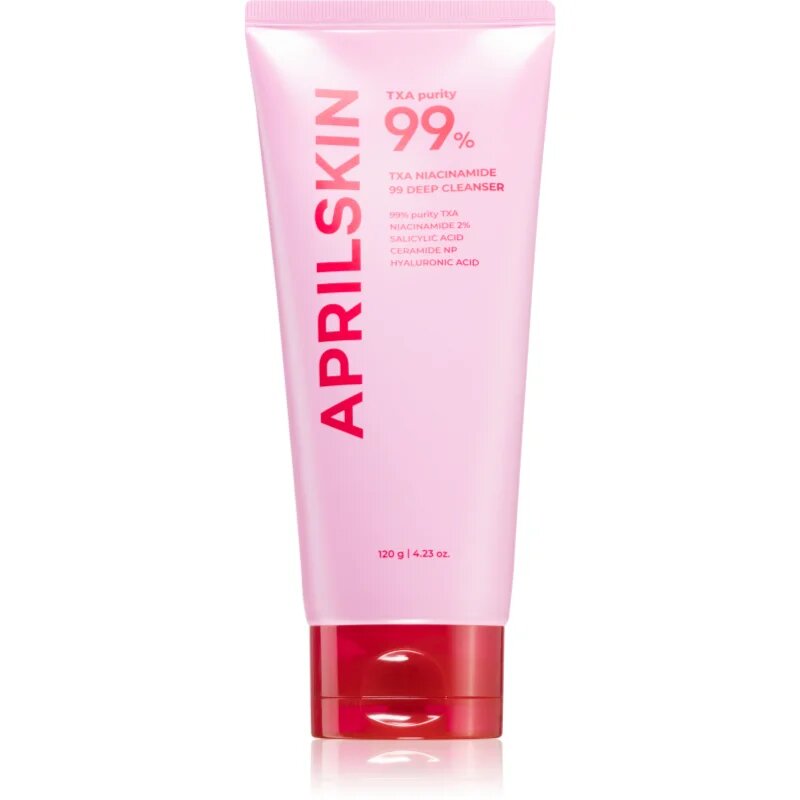 APRILSKIN TXA Niacinamide 99 Deep Cleanser пяна за почистване и премахване на грим против черни точки 120 гр.