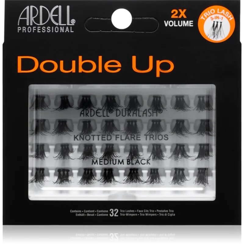 Ardell Double Up Trios 2xVolume лепящи снопчета мигли Medium 32 бр.
