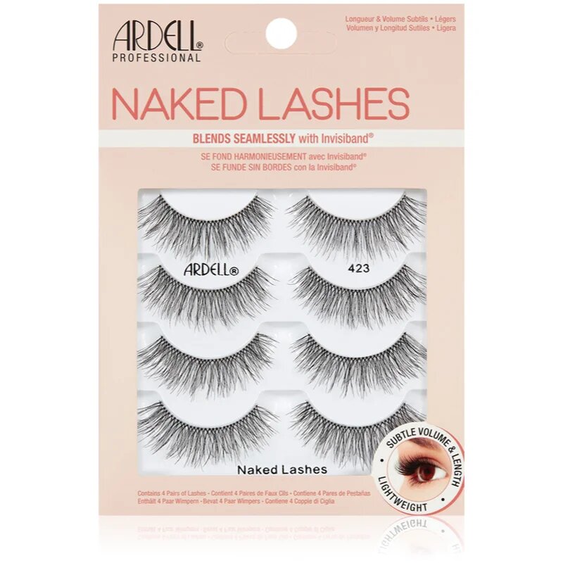 Ardell Naked Lashes Multipack изкуствени мигли големи опаковки тип 423 4 чифт