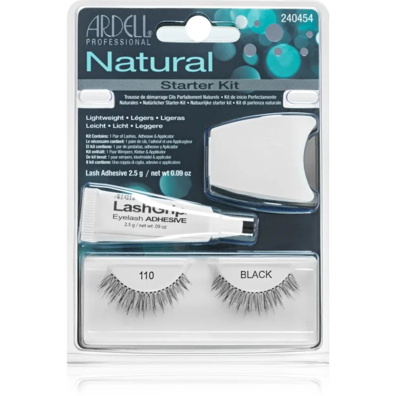Ardell Natural изкуствени мигли с лепило 110 Black 4 бр.