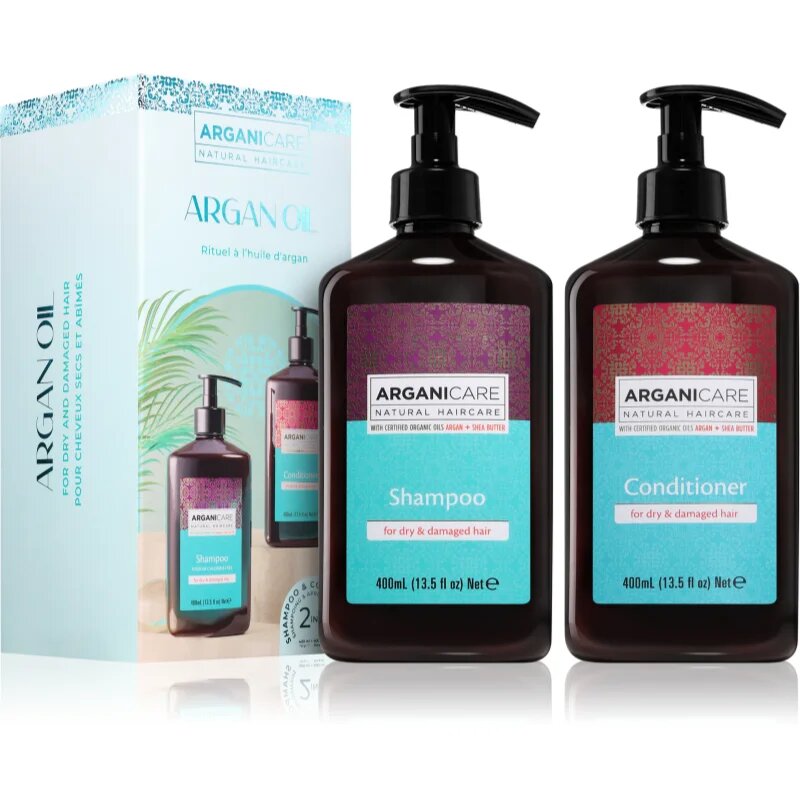 Arganicare Argan Oil Set подаръчен комплект за суха и увредена коса 1 бр.