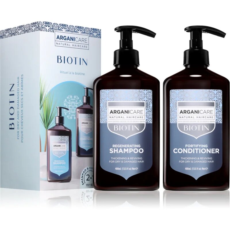 Arganicare Biotin Regenerating Set комплект за укрепване на косата 1 бр.
