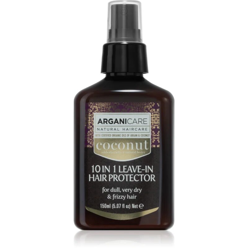 Arganicare Coconut 10 in 1 Leave-In Hair Protector укрепваща грижа без отмиване за суха коса 150 мл.
