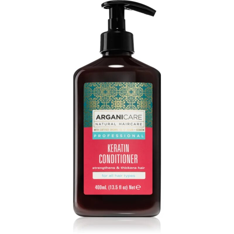 Arganicare Keratin Conditioner балсам за химически третирана изрусена или увредена коса 400 мл.
