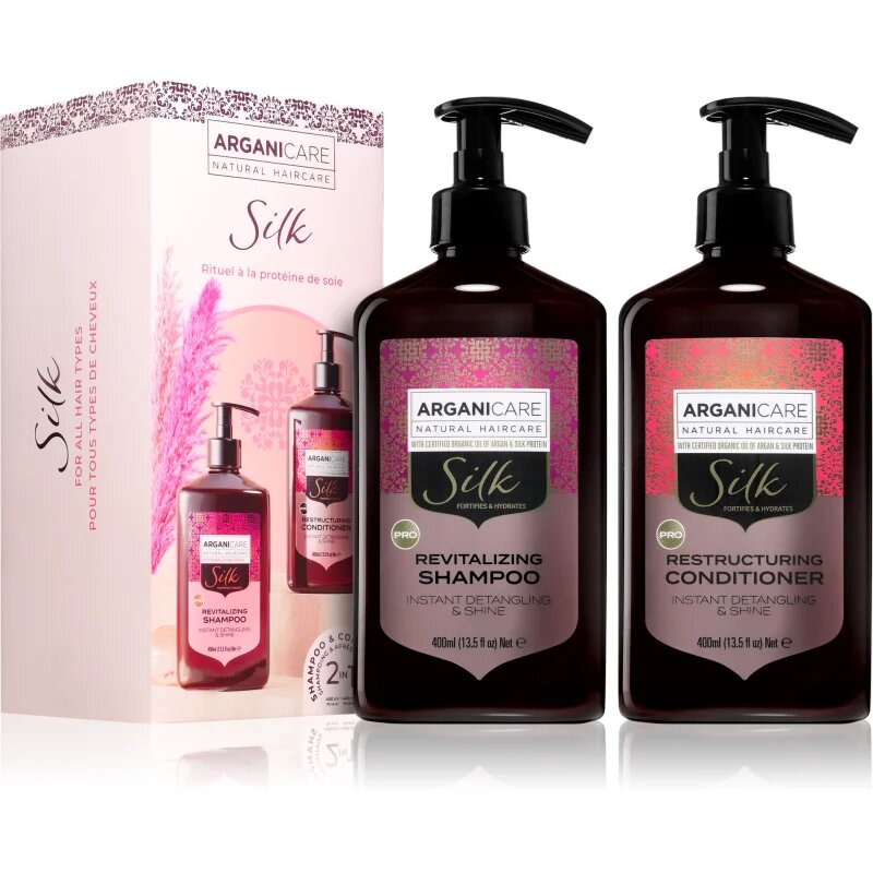 Arganicare Silk Protein Set подаръчен комплект с копринени протеини 1 бр.