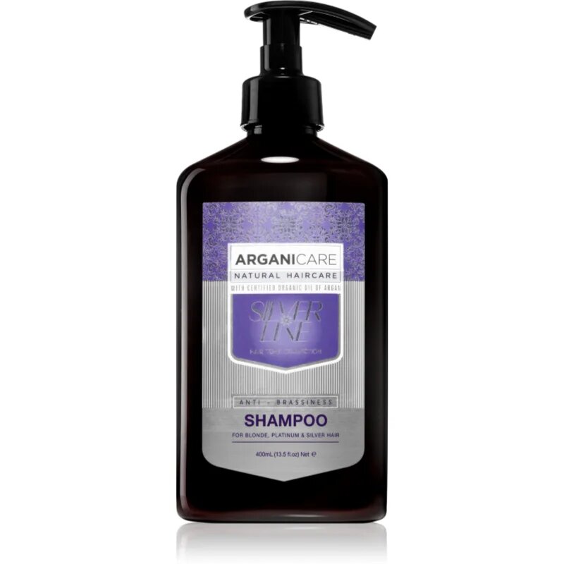 Arganicare Silver Shampoo шампоан неутрализиращ жълтеникавите оттенъци 400 мл.