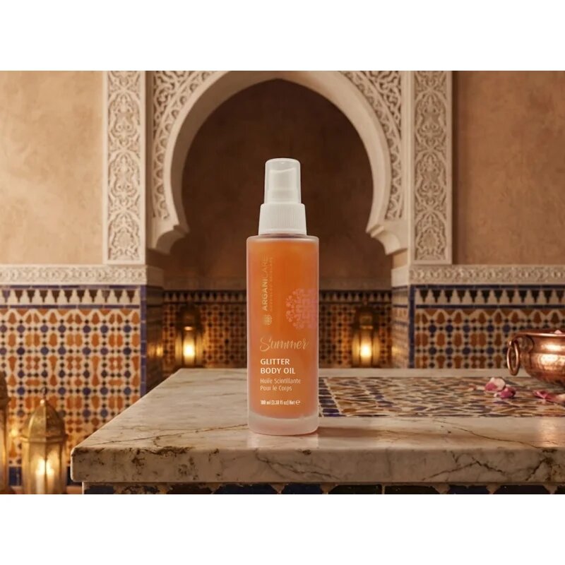 Arganicare Summer Glitter Body Oil сухо масло с блестящи частици за тяло и коса 100 мл.