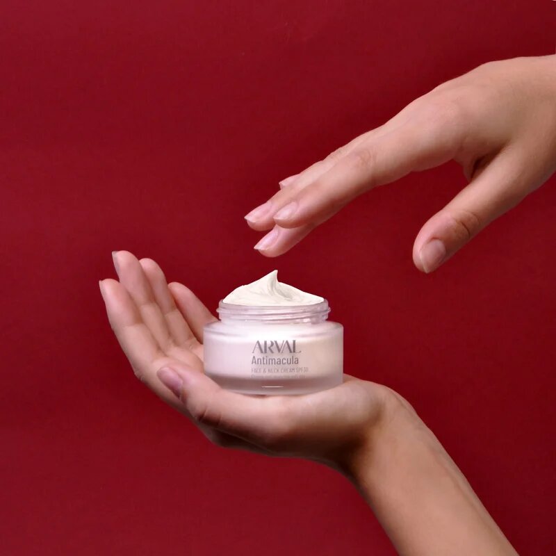 Arval Antimacula Face & Neck Cream SPF 30 крем за лице против бръчки и тъмни петна 50 мл.