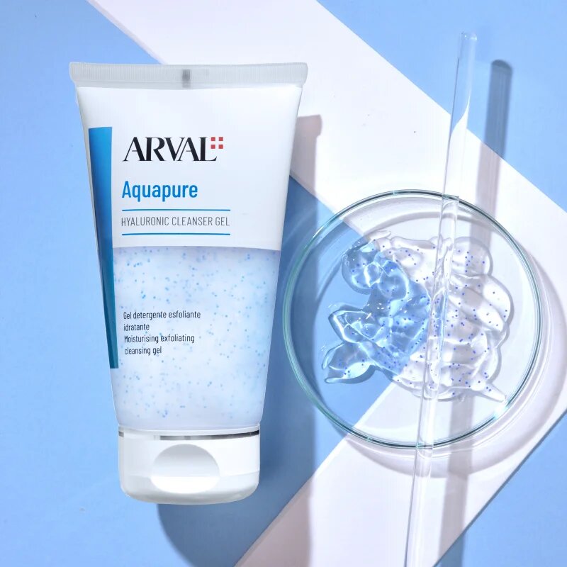 Arval Aquapure Hyaluronic cleanser gel деликатен ексфолиращ гел за перфектно почистена кожа 150 мл.