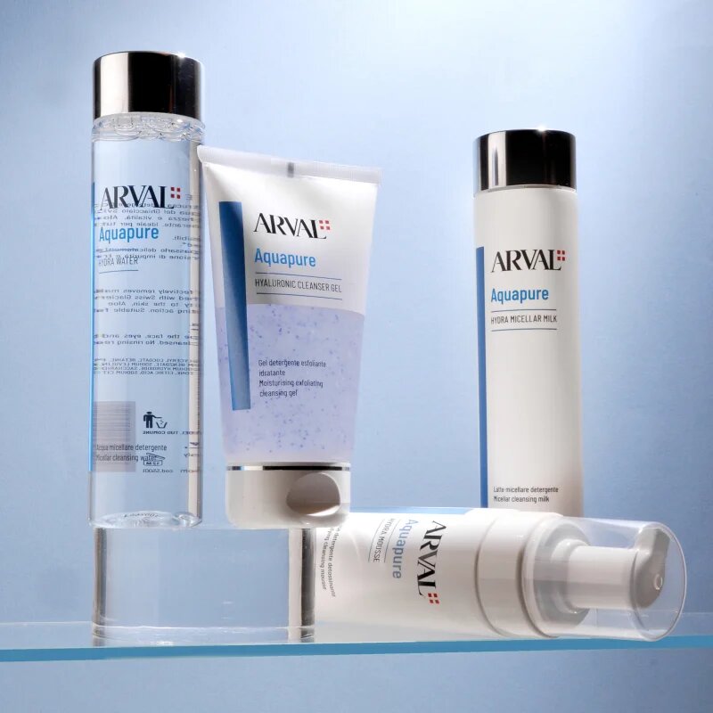 Arval Aquapure Hyaluronic cleanser gel деликатен ексфолиращ гел за перфектно почистена кожа 150 мл.